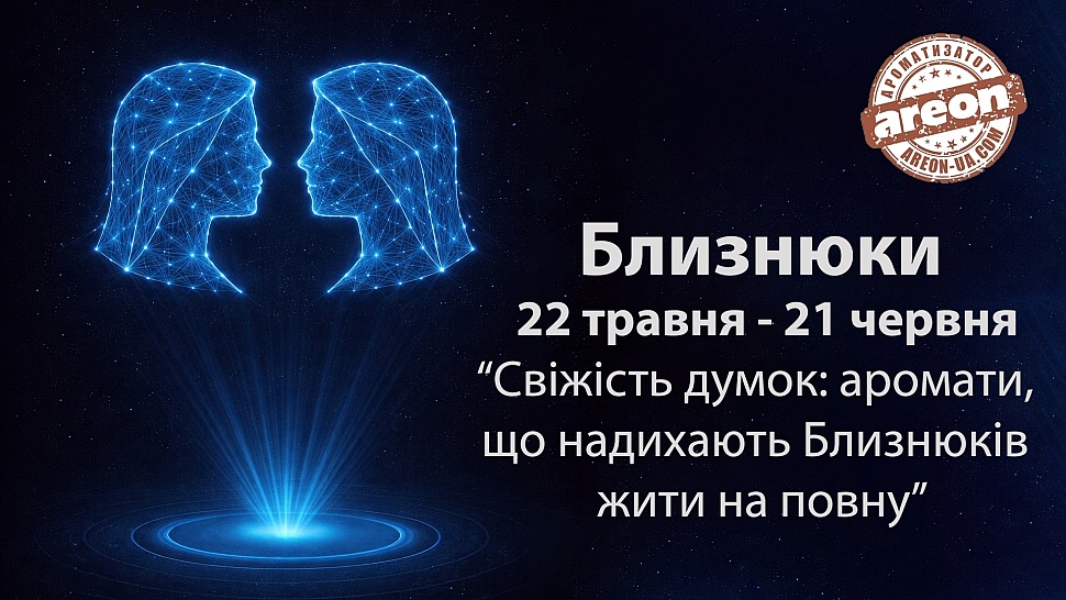 Свіжість думок: аромати Areon, що надихають Близнюків жити на повну”