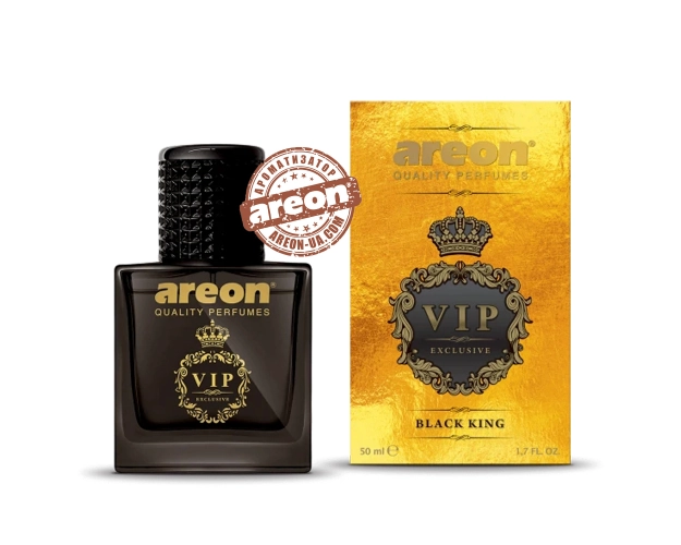 Ароматизатор повітря Areon Car Perfume VIP Black King 50ml Жовтий VIPP02