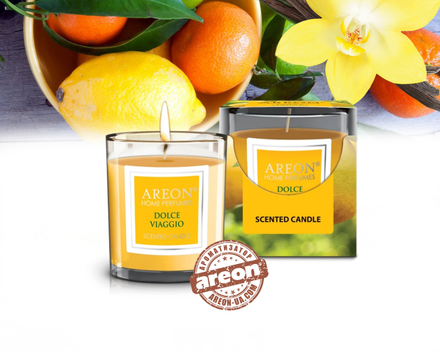 Ароматическая свеча Areon Dolce Viaggio 120гр CR04