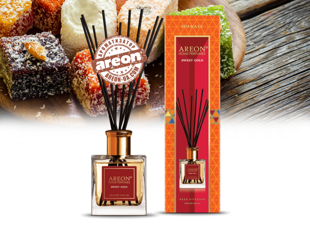 Аромадифузор Areon Home Perfume Mosaic Sweet-Gold 150мл HPM04
