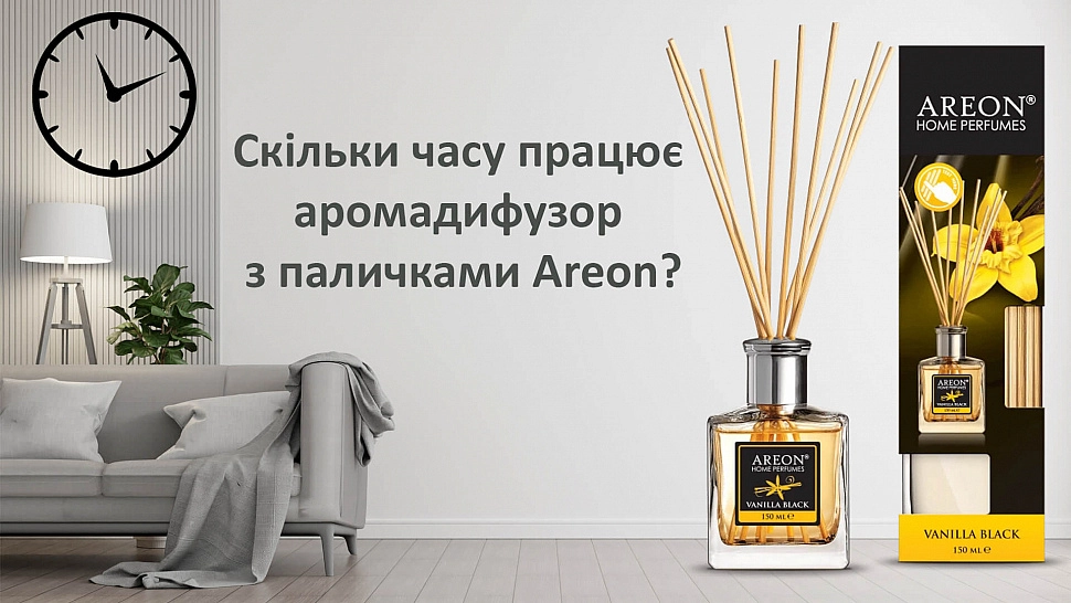 Сколько времени работает Аромадифузор с палочками Areon