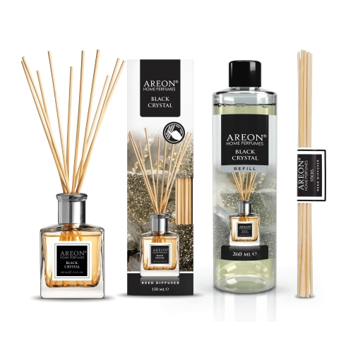 Набір ароматизаторів для дому великий Areon Home Perfumes Black Crystal 150+260мл HRS3-RDR03