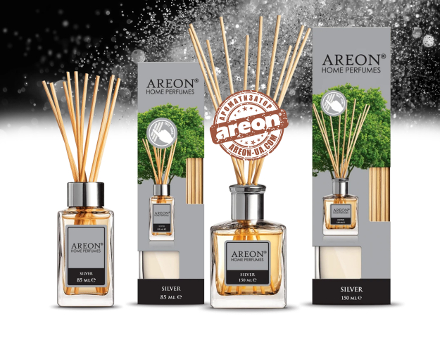 Аромадифузор Areon Home Perfume LUX Silver 85мл PL02