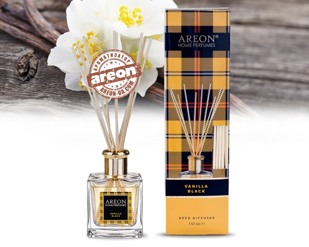 Аромадиффузор Areon Home Perfumes Tartan Vanilla Black 150ml HST02