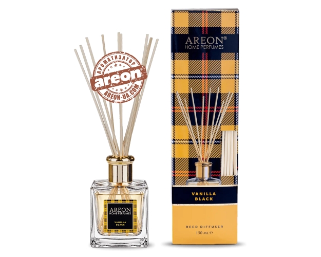 Аромадиффузор Areon Home Perfumes Tartan Vanilla Black 150ml HST02