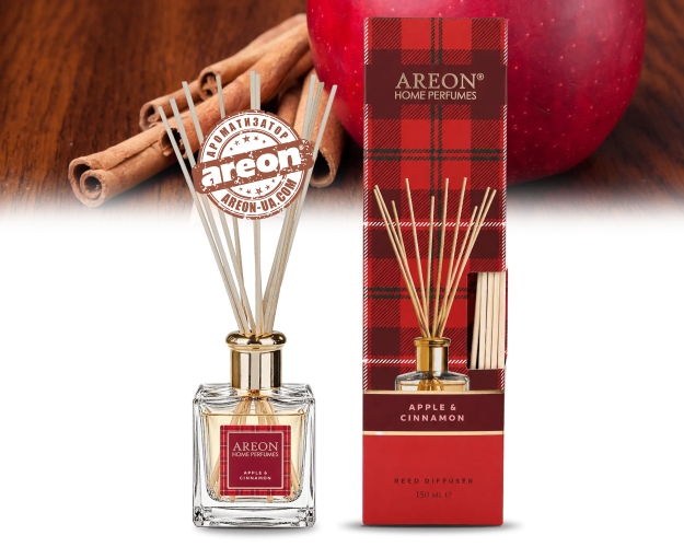 Аромадиффузор Areon Home Perfumes Tartan Apple Cinnamon 150ml HST04