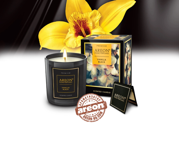 Ароматическая свеча Areon Premium Vanilla Black PC09