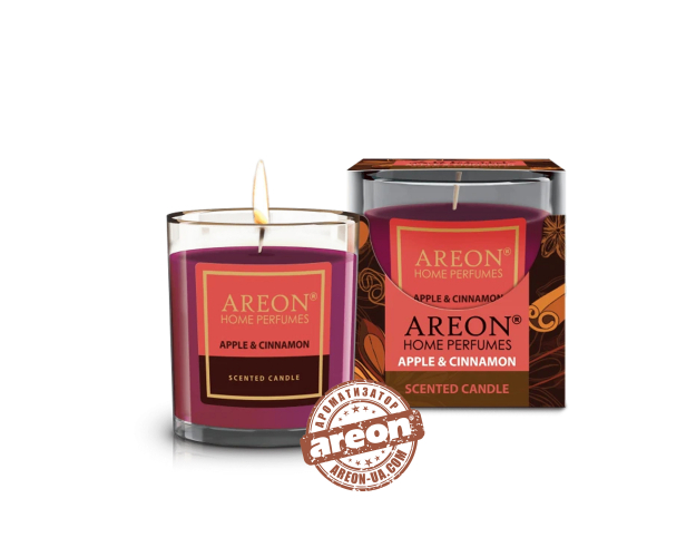 Ароматическая свеча Areon Apple & Cinnamon 120гр CR01