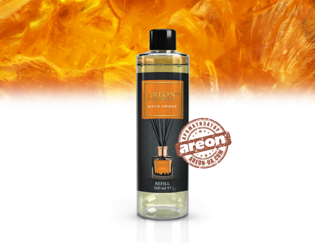 Наполнитель для аромадиффузора Areon Home Perfumess Refill Premium Gold Amber 260мл CVE10