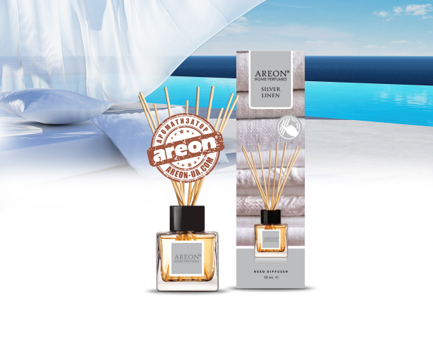 Аромадифузор Areon Home Perfume Silver Linen 50мл HP12