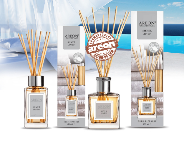 Аромадифузор Areon Home Perfume Silver Linen 85мл PS12