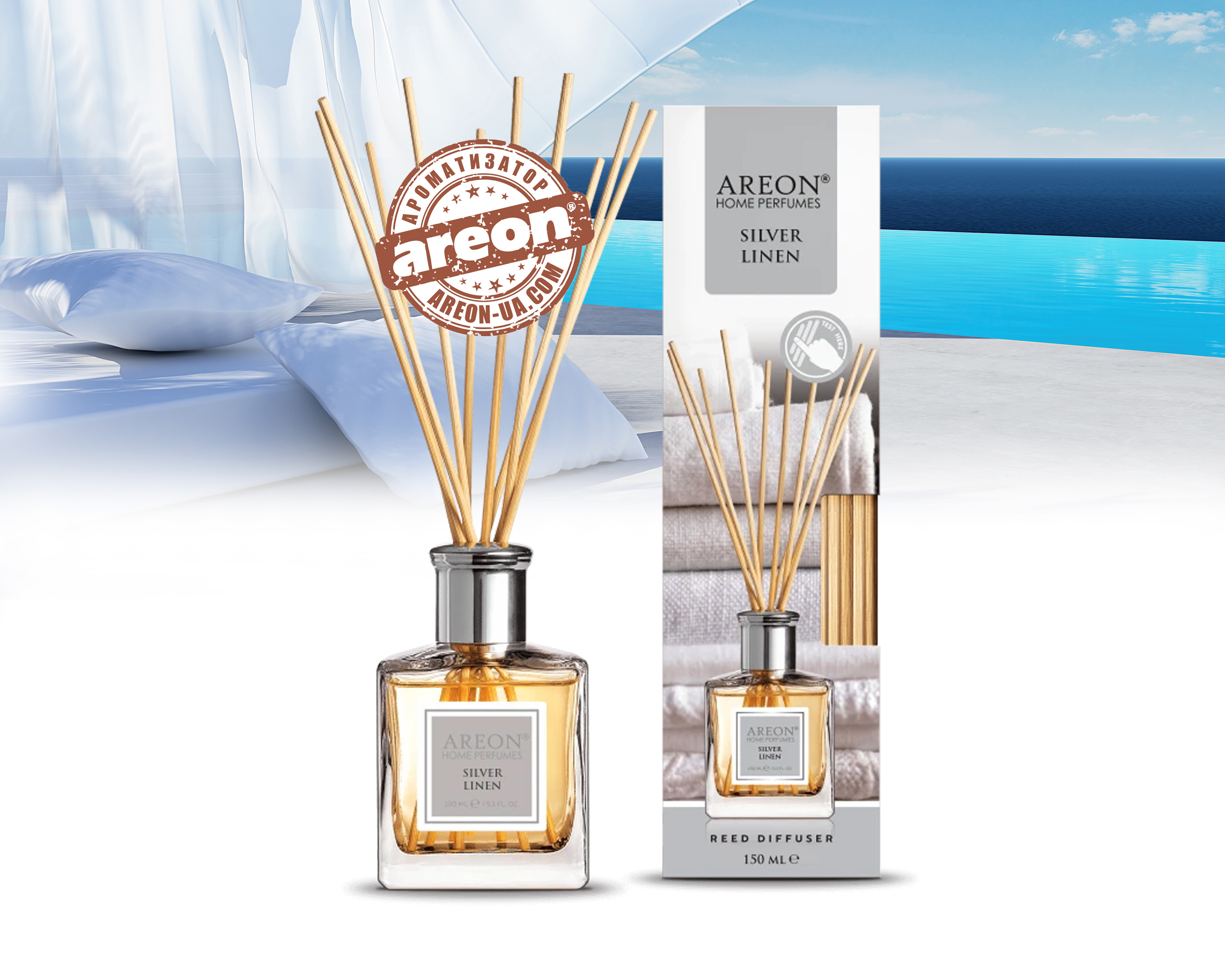 Ambientador Areon Home Perfume 150 ml Silver Linen