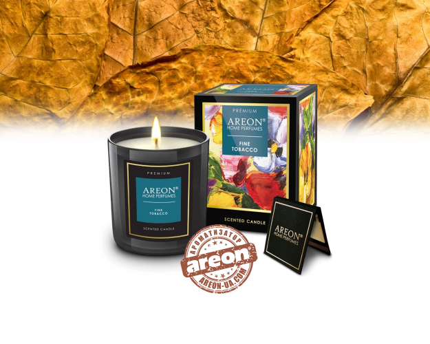 Ароматическая свеча Areon Premium Fine Tobacco PC06