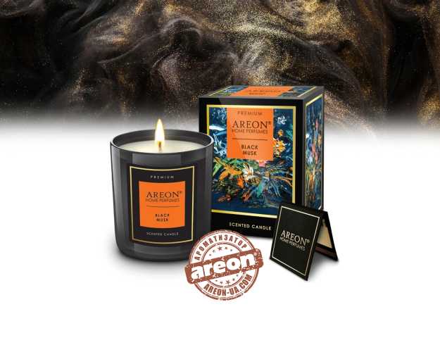 Ароматическая свеча Areon Premium Black Musk PC04