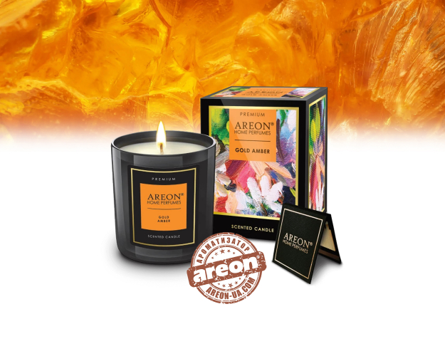 Ароматична свічка Areon Premium Gold Amber PC05