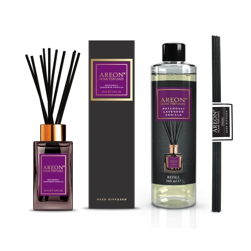 Набір ароматизаторів для дому середній Areon Home Perfumes Patchouli Lavender 85+260мл PSL02-CVE05