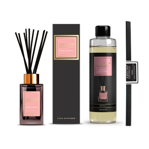 Набор ароматизаторов для дома средний Areon Home Perfumes Premium Peony Blossom 85+260мл PSL08-CVE11
