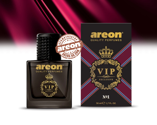 Ароматизатор воздуха Areon Car Perfumes VIP №1 50ml Черный VIPB01