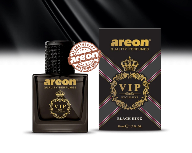 Ароматизатор повітря Areon Car Perfume VIP Black King 50ml Чорний VIPB02