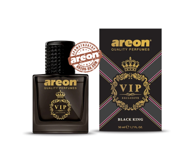 Ароматизатор повітря Areon Car Perfume VIP Black King 50ml Чорний VIPB02