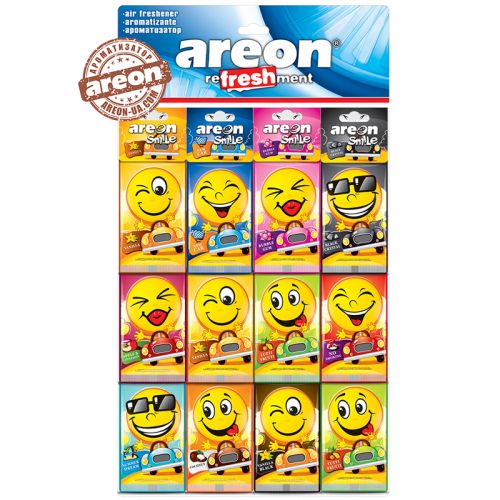 Ароматизатор воздуха Areon Smile Планшетка 60шт. 20700-Smile-60