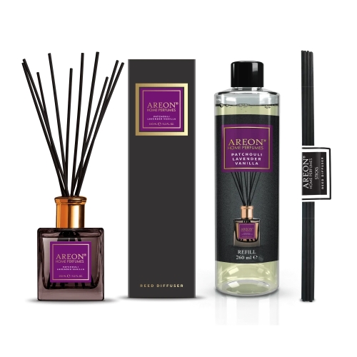 Набор ароматизаторов для дома большой Areon Home Perfumes Patchouli Lavender 150+260мл PSB02-CVE05