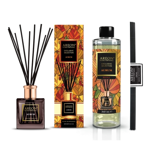 Набор ароматизаторов для дома большой Areon Home Perfumes Exclusive Aurum 150+260мл HPE01-CVE01