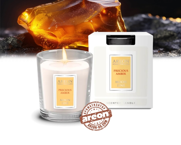 Ароматическая свеча Areon Home Perfumes Moon Line Precious Amber CML04
