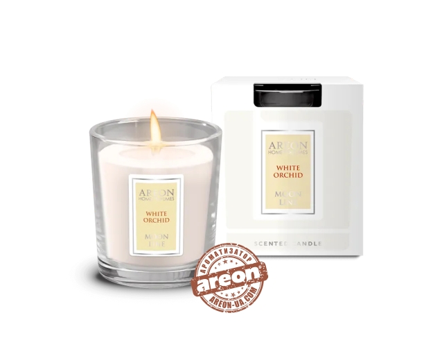 Ароматическая свеча Areon Home Perfumes Moon Line White Orchid CML06