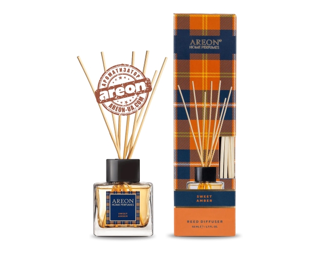 Аромадиффузор Areon Home Perfumes Tartan Sweet Amber 50ml RHЕ05