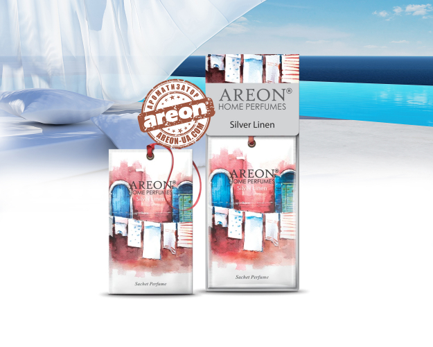 Ароматические саше Areon Home Perfumes Sachet Silver Linen SPW06