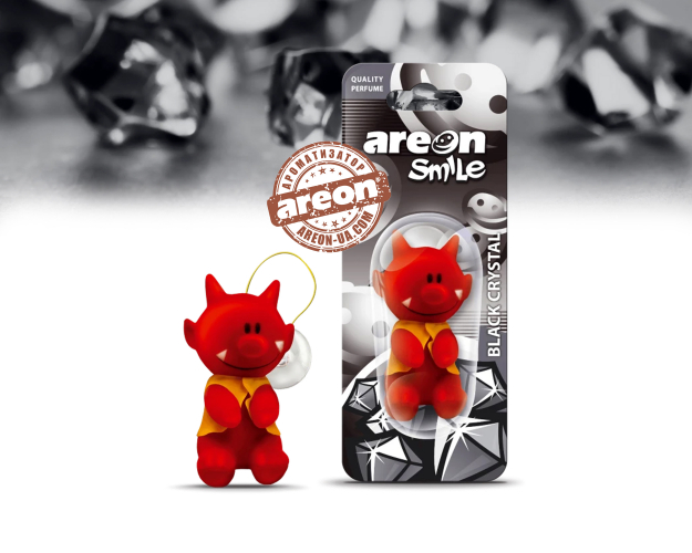Ароматизатор повітря Areon Smile Toys Black Crystal "Чортеня" ASB09