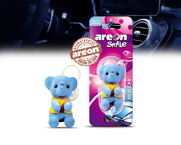 Ароматизатор воздуха Areon Smile Toys New car "Слоник" ASB02
