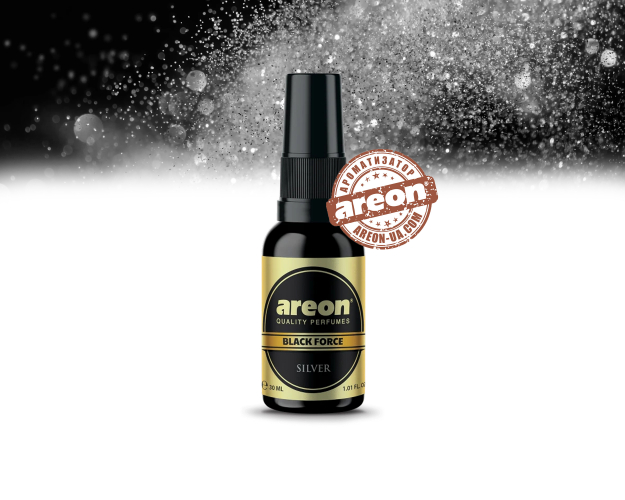 Ароматизатор повітря Areon Perfume Black Force 30ml Silver PBL02
