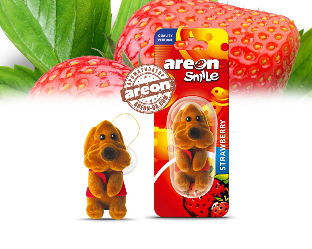 Ароматизатор воздуха Areon Smile Toys Strawberry "Собачка" ASB04