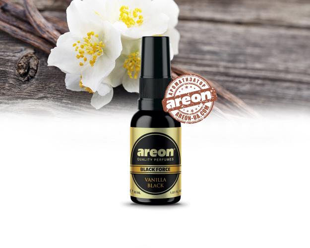 Ароматизатор воздуха Areon Perfumes Black Force 30ml Vanilla Black PBL05