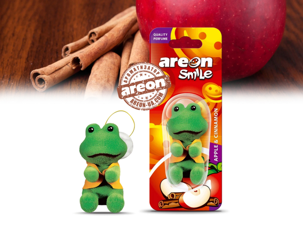 Ароматизатор воздуха Areon Smile Toys Apple Cinnamon "Жабка" ASB01