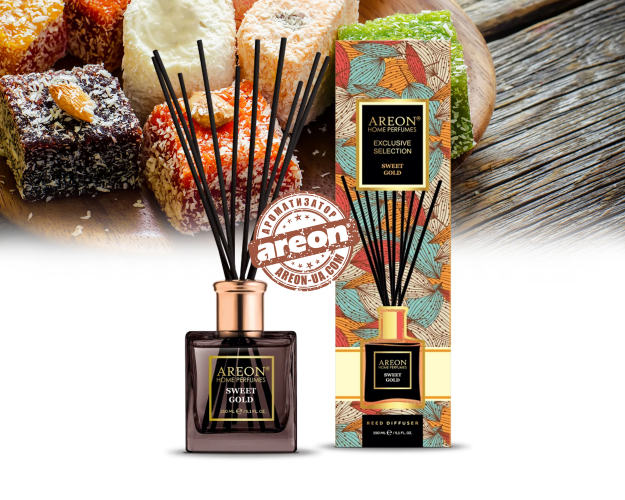 Аромадиффузор Areon Home Perfumes Exclusive Sweet Gold 150мл HPE05